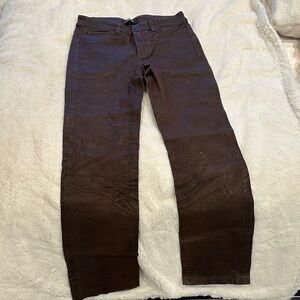 Paige genuine Brown leather jeans